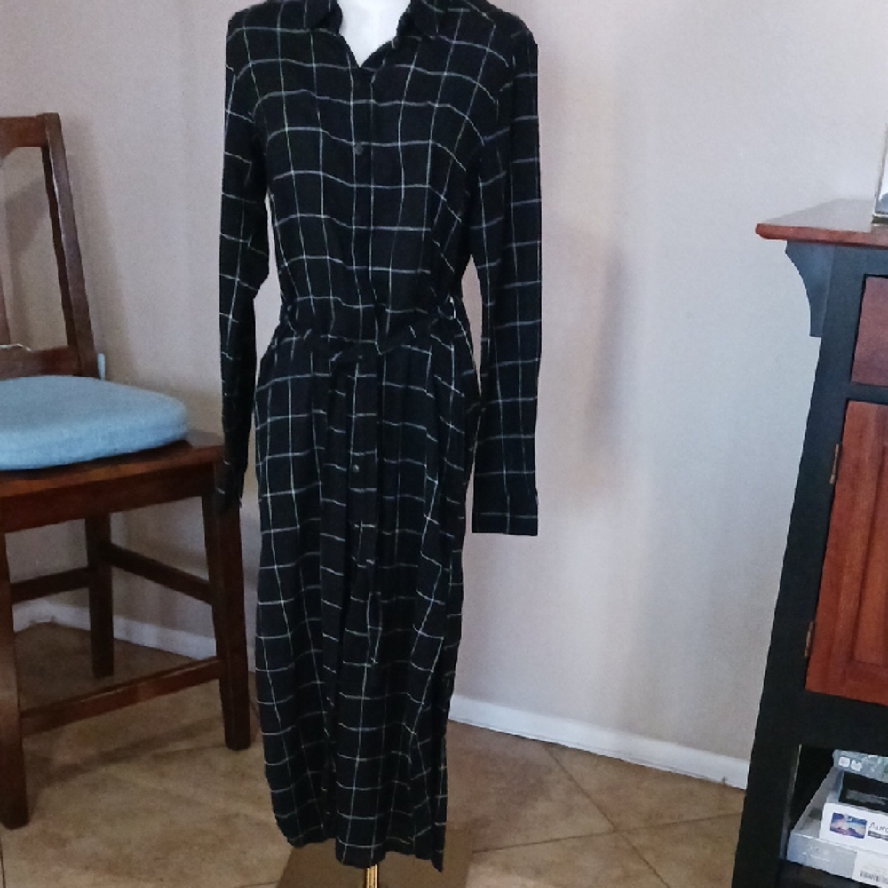 Sanctuary Windowpane Shirtdress